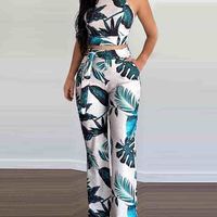 Printing Sexy Sling Vest Two-Piece Set - Thumbnail 2