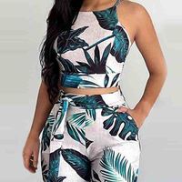 Printing Sexy Sling Vest Two-Piece Set - Thumbnail 3