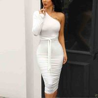 Pure Color Casual Sexy Dress - Thumbnail 2