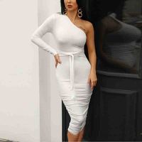 Pure Color Casual Sexy Dress - Thumbnail 1