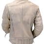 New Handmade Oily Sand Color Vented Warrior King Leather Motorcycle Jacket-2