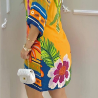 Design Printed Casual Dress - Thumbnail 2
