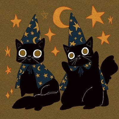 Cat wizard print  - Thumbnail 1
