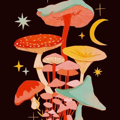 Groovy mushie print  - Thumbnail 1