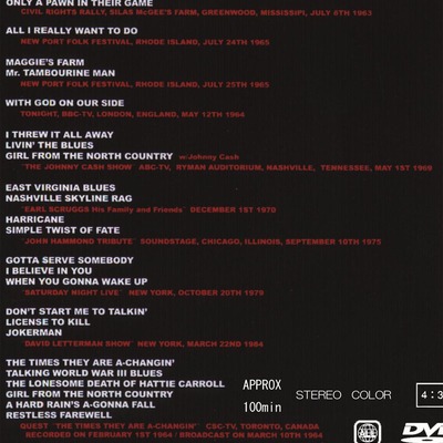 Bob dylan dylan on tv '63-'84 dvd