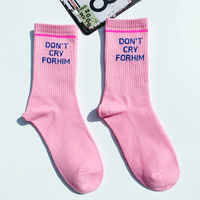 Free Shipping-"DON'T CRY FOR HIM" SOCKS - Thumbnail 2