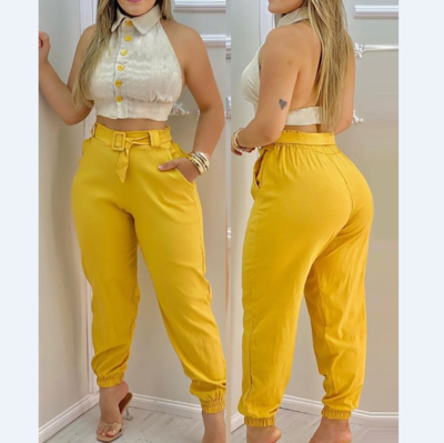 Elegant Sleeveless Vest Two-Piece Suit