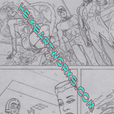 Femforce:#150:mark's pencils on vellum page4 