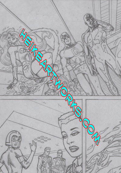 Femforce:#150:Mark's pencils on vellum page4 