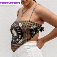 Sexy Sun Moon Zodiac Backless Camisole Lace Up Spaghetti Strap Tank Top Asymmetrical Print Aesthetic E-Girl Kawaii Korean Japanese Harajuku Streetwear - Thumbnail 5