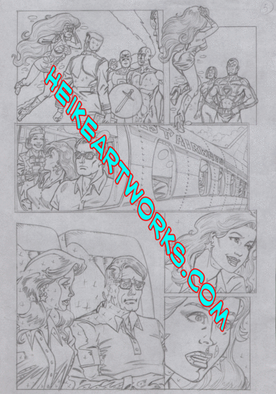 Femforce #150 Mark's pencils on vellum page 5