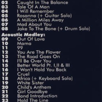 Toto a million miles away live in yokohama dvd