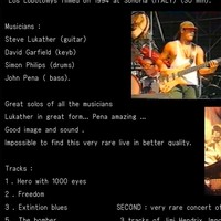 STEVE LUKATHER (TOTO) WITH HIS GROUP LOS LOBOTOMYS SONORIA ITALY & NETHERLAND 2003(Jimi Hendrix) DVD - Thumbnail 1