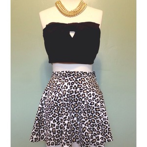 Leopard Skater Skirt
