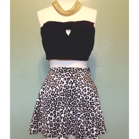 Leopard Skater Skirt