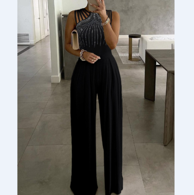 Sexy High Waist Drill Hot Slim Jumpsuit
