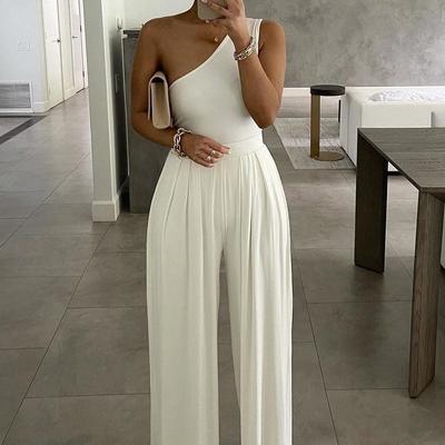 Fashion sexy sleeveless high waist jumpsuit