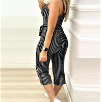 Fashion Sexy Stripes Sling Jumpsuit - Thumbnail 3