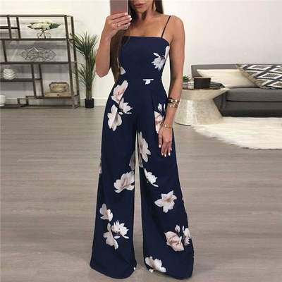 Printed sling sleeveless jumpsuit