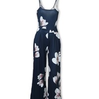 Printed Sling Sleeveless Jumpsuit - Thumbnail 1
