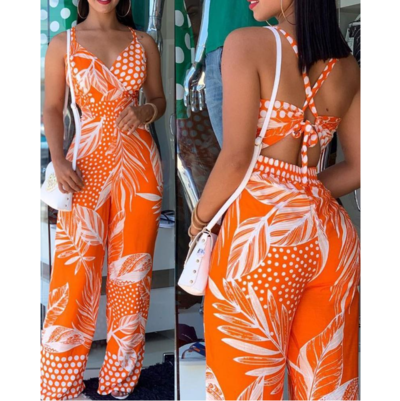 Casual Sling High Waist Off Shoulder Jumpsuit