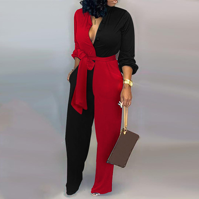 Design sexy long sleeve jumpsuit