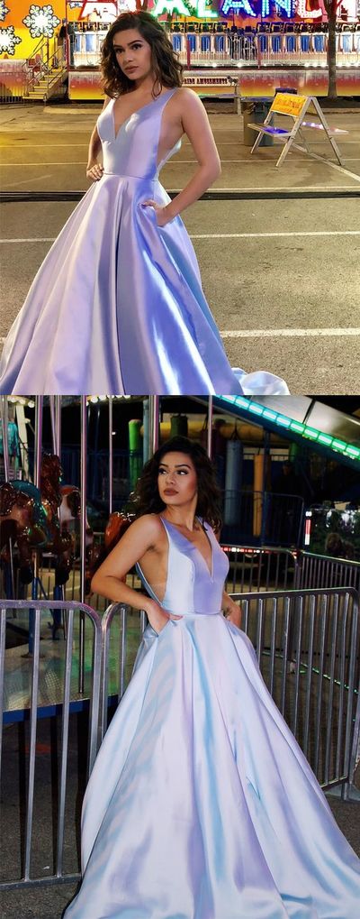 Sexy Satin Long Prom Dress, Fashion Winter Dance Dress,Formal Dress,469