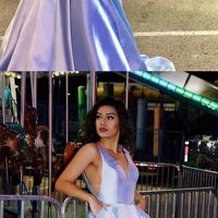 Sexy Satin Long Prom Dress, Fashion Winter Dance Dress,Formal Dress,469 - Thumbnail 1