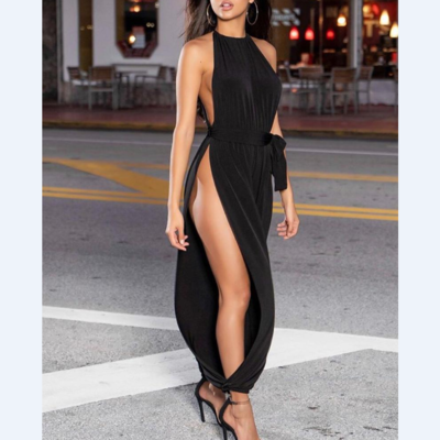 Sexy women's sleeveless jumpsuit - Thumbnail 4