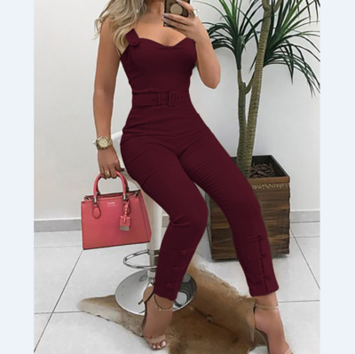 Sling Sexy V-Neck Sleeveless Jumpsuit