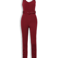 Sling Sexy V-Neck Sleeveless Jumpsuit - Thumbnail 3