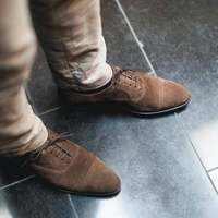 Chocolate beans oxfords hand stitch cap toe lace up Shoes - Thumbnail 1