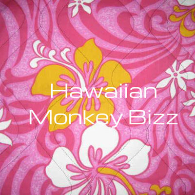 "pink - orange hibiscus" hawaiian seat covers - 2pc (quilted)