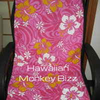 "PINK - ORANGE HIBISCUS" Hawaiian Seat Covers - 2PC (QUILTED) - Thumbnail 1