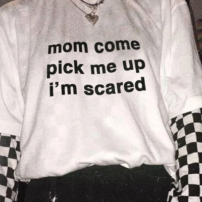 Free shipping-"mom come pick me up i'm scared" tee - Thumbnail 3