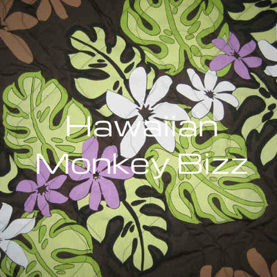 "brown - tiare fern" hawaiian seat covers - 2pc (quilted) - Thumbnail 5