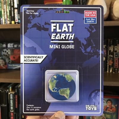 Flat earth mini globe
