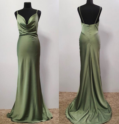 Sage Green Prom Dresses Spaghetti Straps