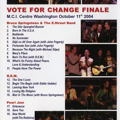 Bruce springsteen vote for change m.c.i. centre washington october 11th 2004 dvd