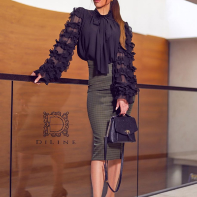 Design black long sleeve shirt