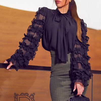 Design black long sleeve shirt