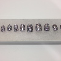 Nails by Traveling Lacquerista - Purple with Silver Glitter - Thumbnail 2