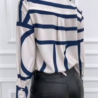 Fashion Printed Long-Sleeved Shirt Top - Thumbnail 1