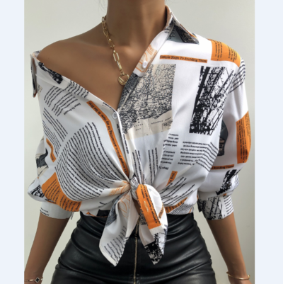 Casual Fashion Printed Long-Sleeved Shirt