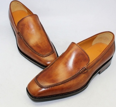 Luxury Handmade Brown Moccasin Leather Dress Shoes
