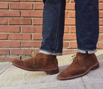 New Men's Brown Chukka Lace Up Suede Dress Shoes