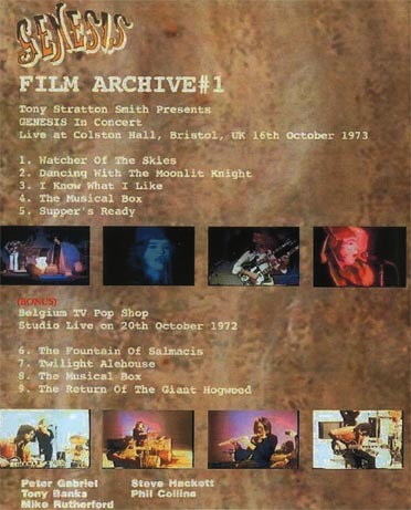 GENESIS FILM ARCHIVE#1 DVD