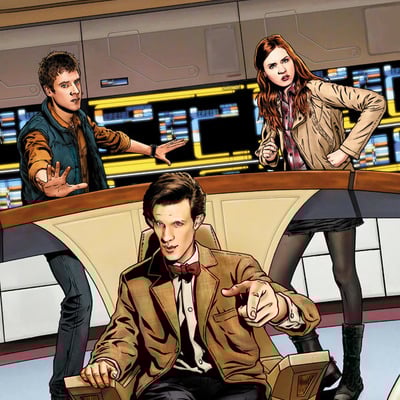 Star trek: the next generation/doctor who assimilation2 crossover #1 artist print