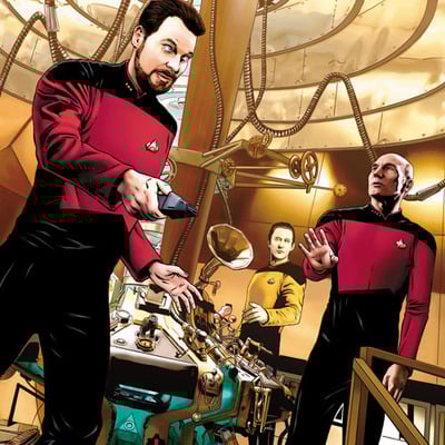 Star trek: the next generation/doctor who assimilation2 crossover #2 artist print