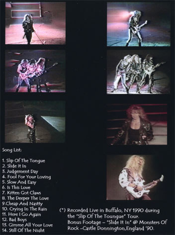 WHITESNAKE BUFFALO '90 DVD